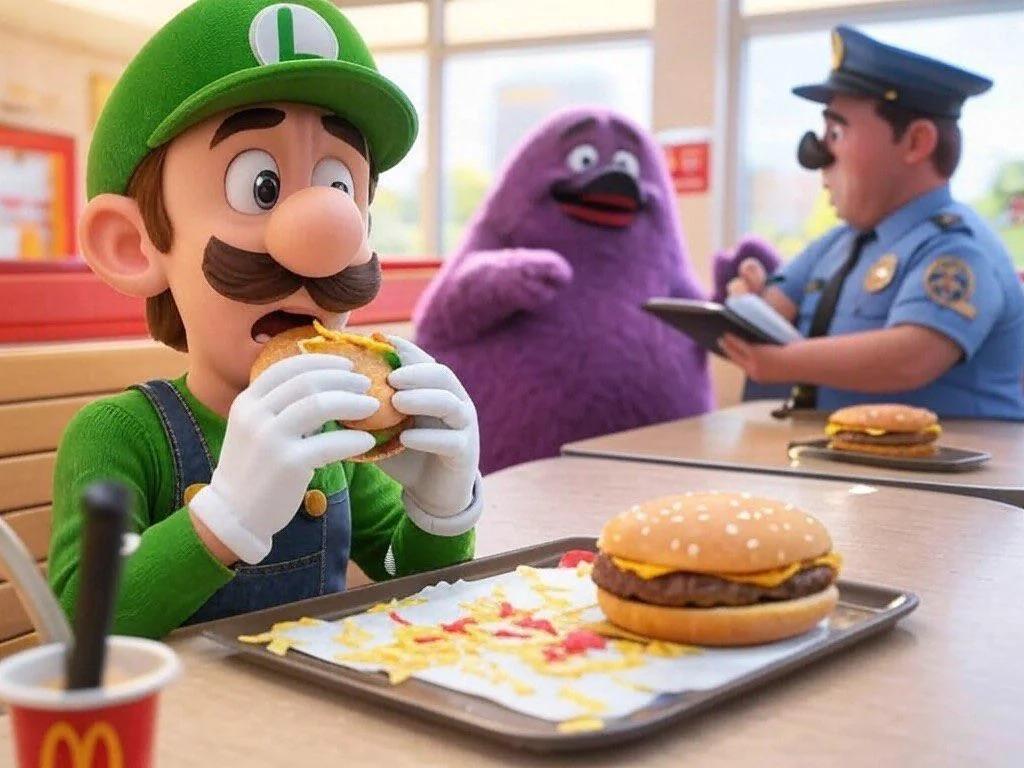 Luigi Mcdonalds Meme