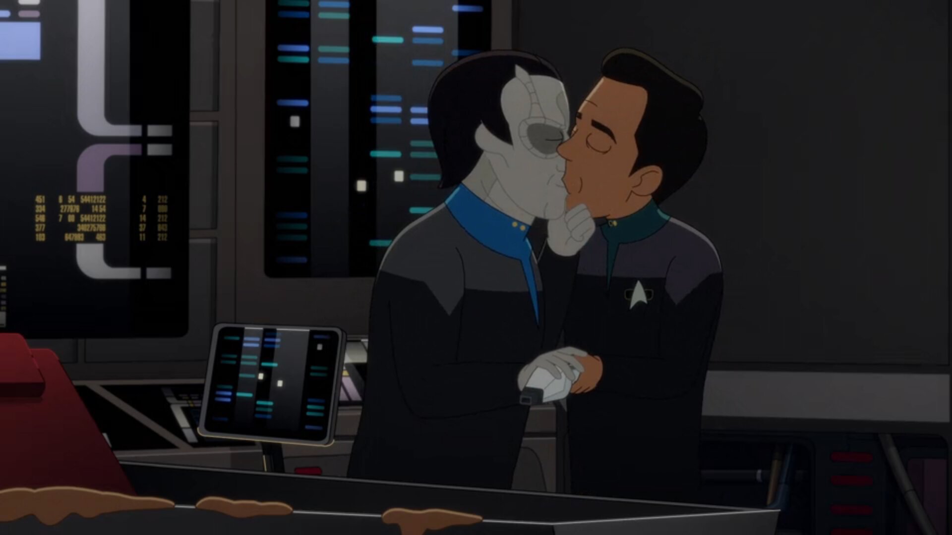 Star Trek Lower Decks Garak Bashir Kiss