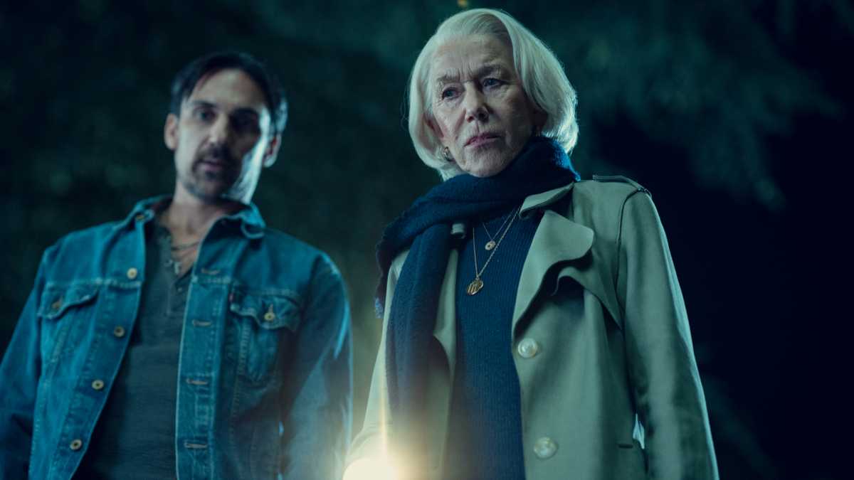 Henry Lloyd Hughes Helen Mirren in The Thursday Murder Club