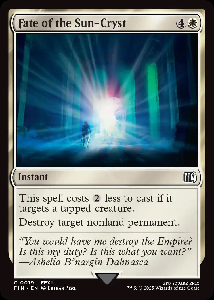 Magic The Gathering Final Fantasy Fate Of The Sun Cryst