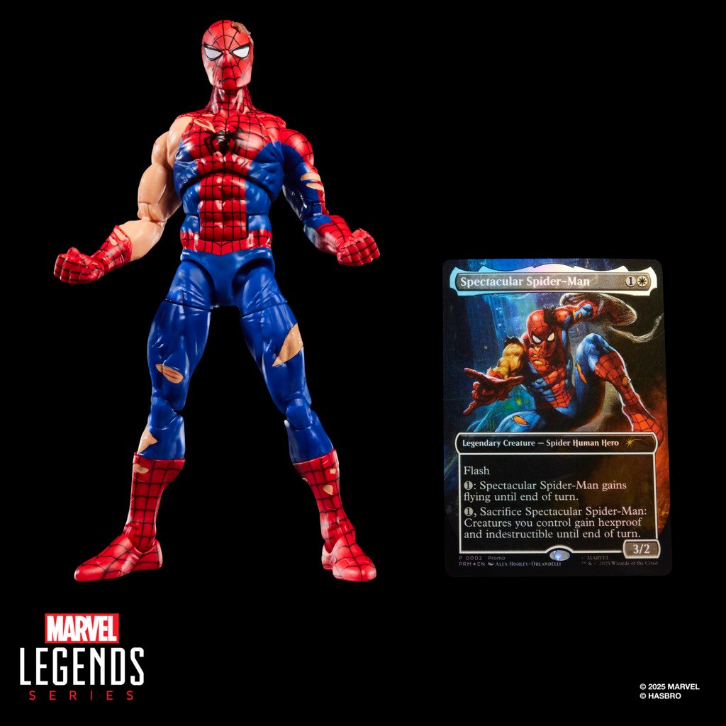 Marvel Legends Series Magic The Gathering Battle Damaged Spider Man 8