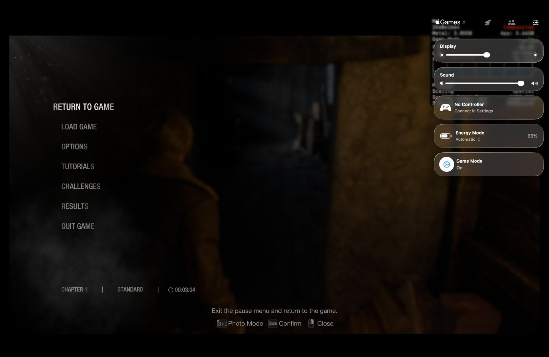 macOS 26 Game Overlay