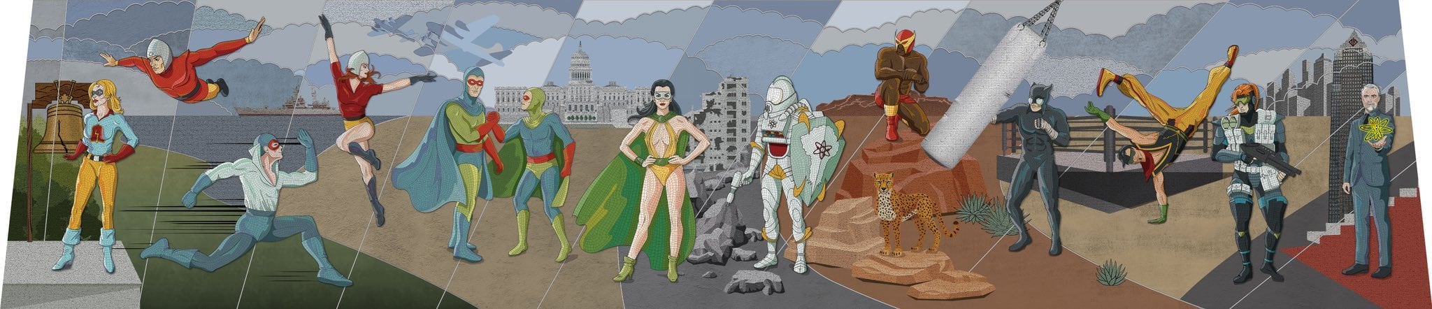 James Gunn Superman Hall Of Justice Mural 2