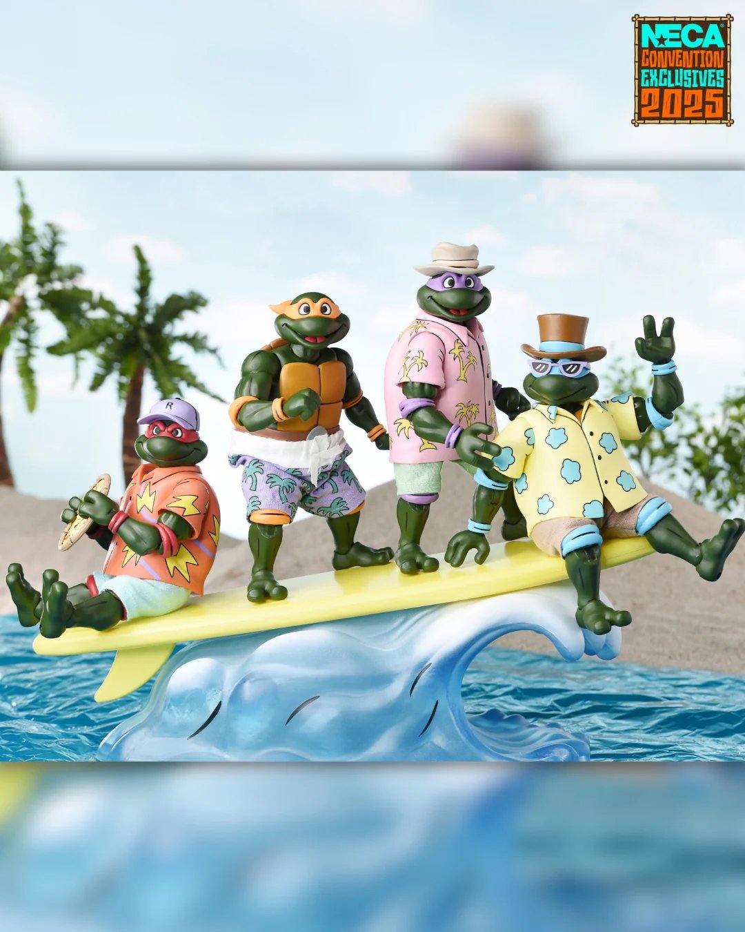 Sdcc 2025 Neca Tmnt Bodacious Beach Bros