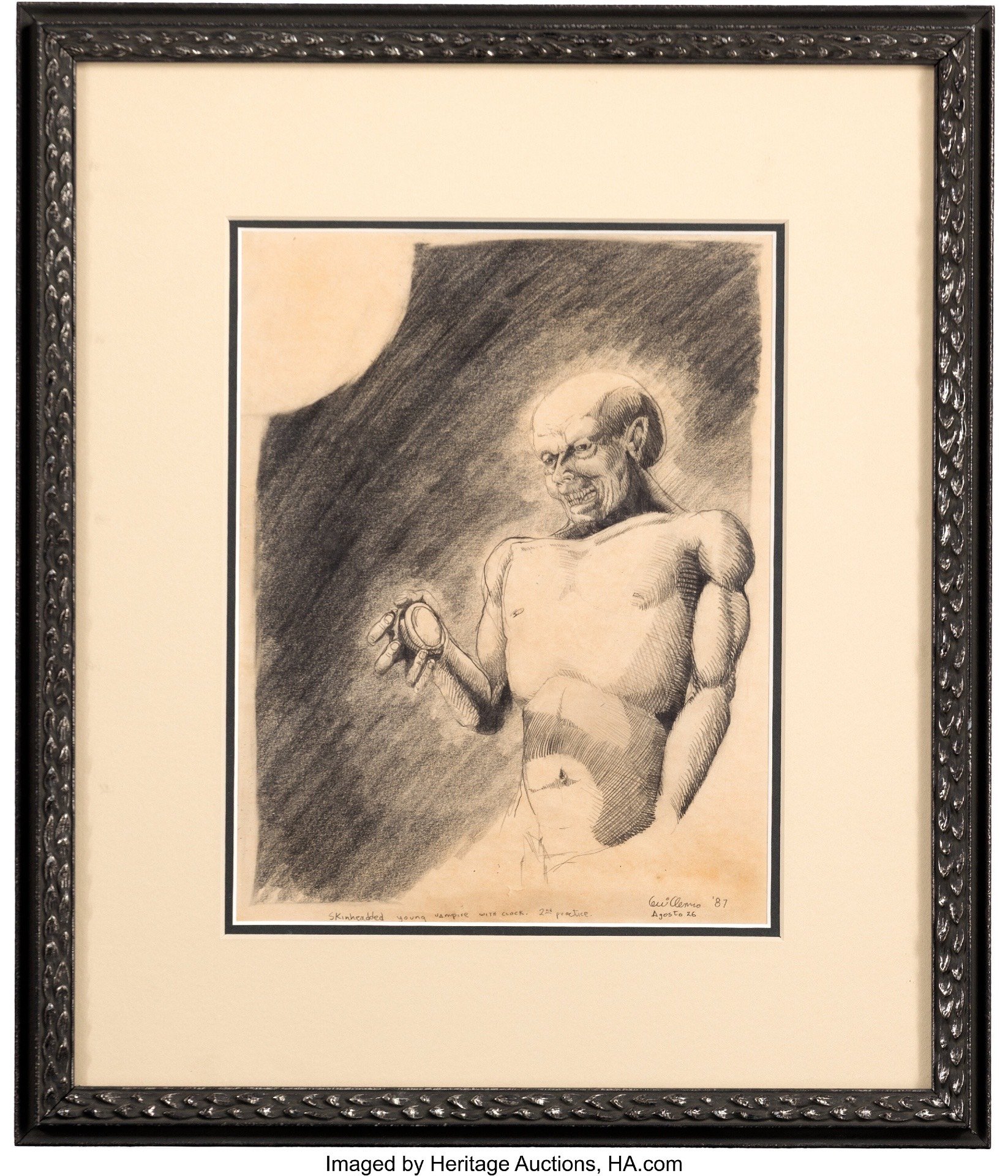 Cronos (grupo Del Toro, 1992), Guillermo Del Toro Original Early Concept Sketch Of Vampire. 2 2