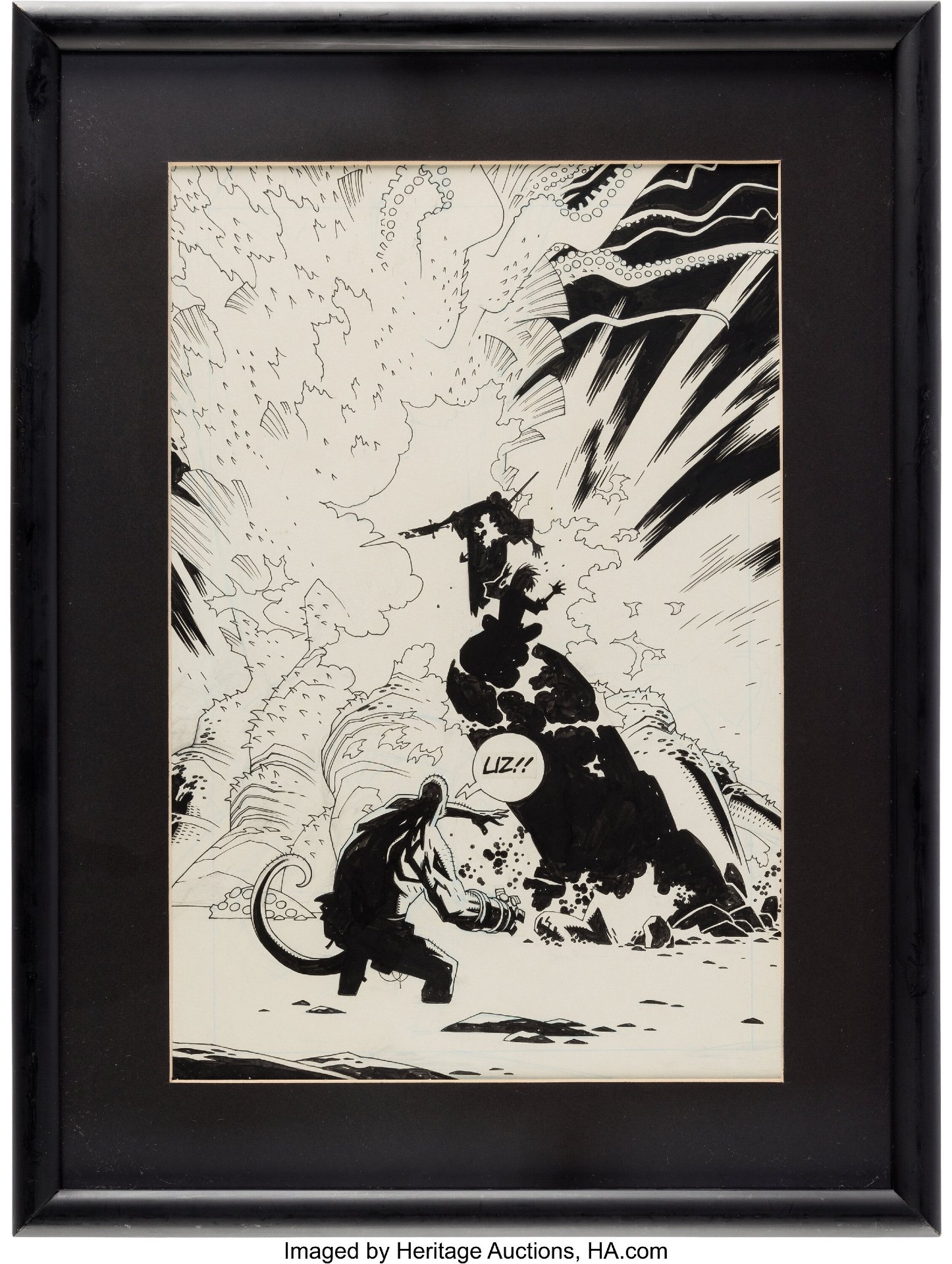 Mike Mignola Hellboy Seed Of Destruction 4 Splash Page 10 Original Art (dark Horse, 1994). 2