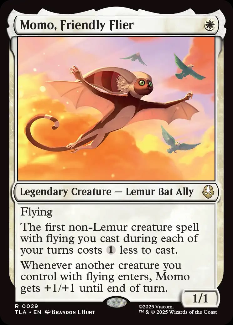 Magic The Gathering Avatar The Last Airbender Momo Friendly Flier