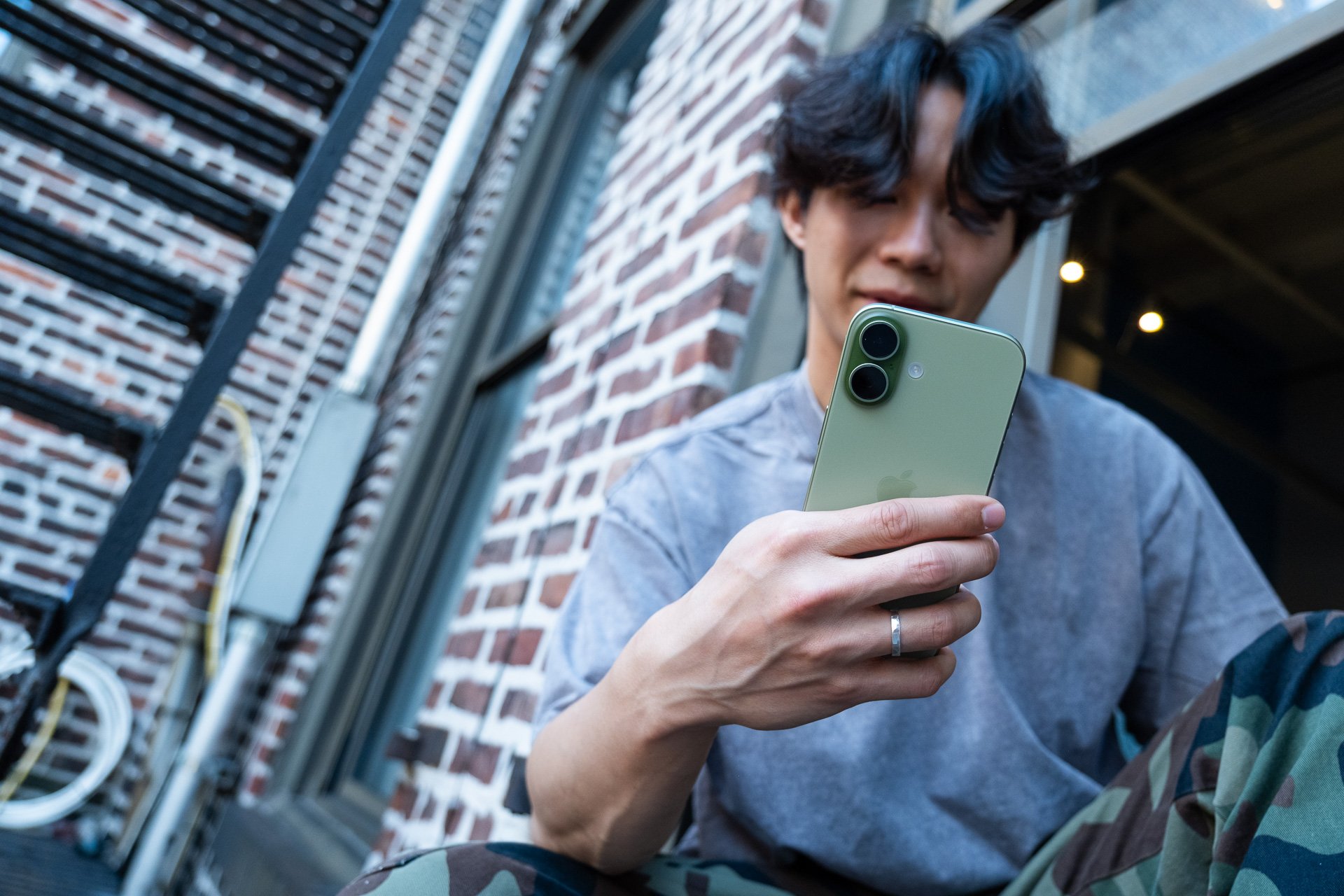 iPhone 17 in Sage green