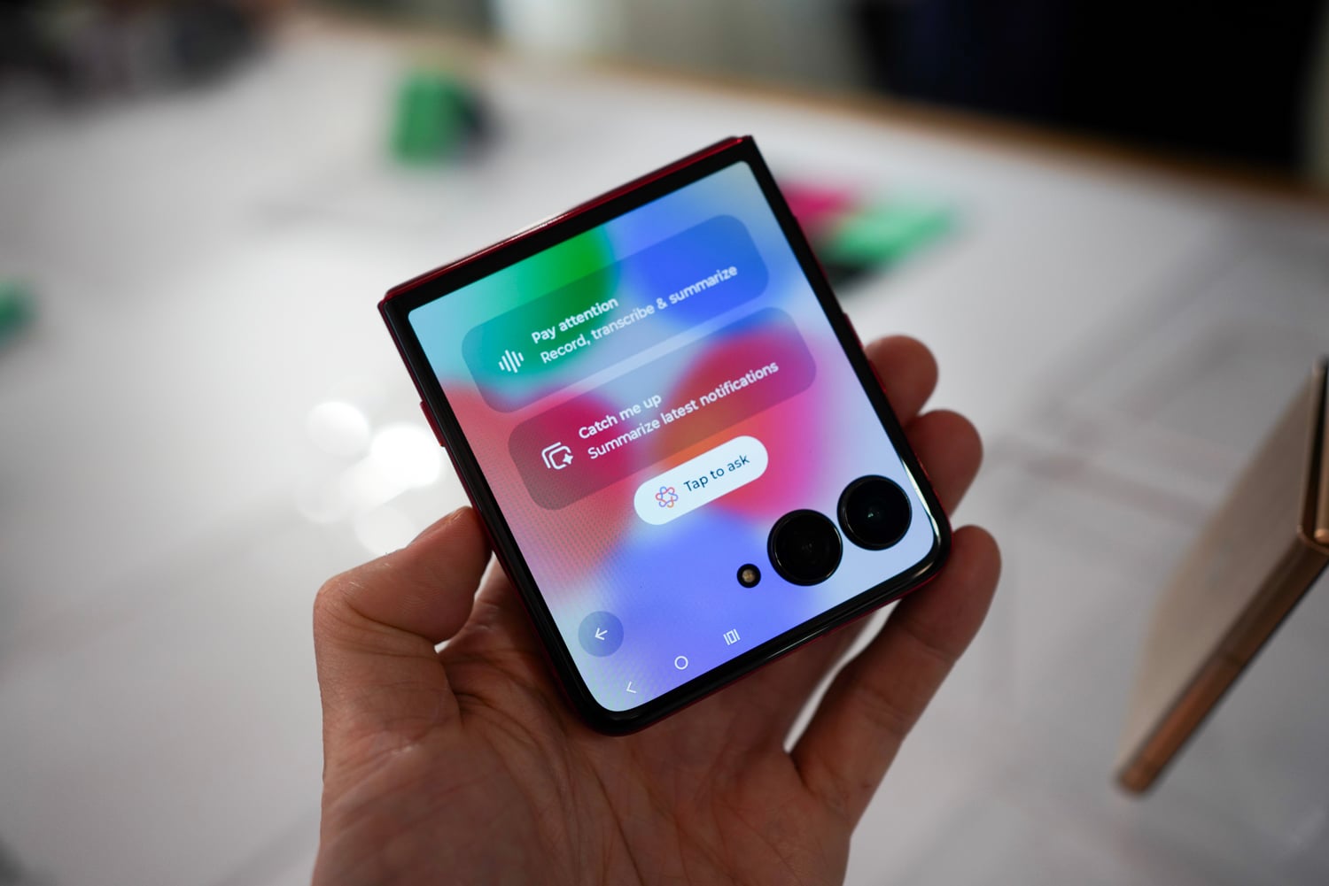 Motorola Razr Ultra running Moto AI