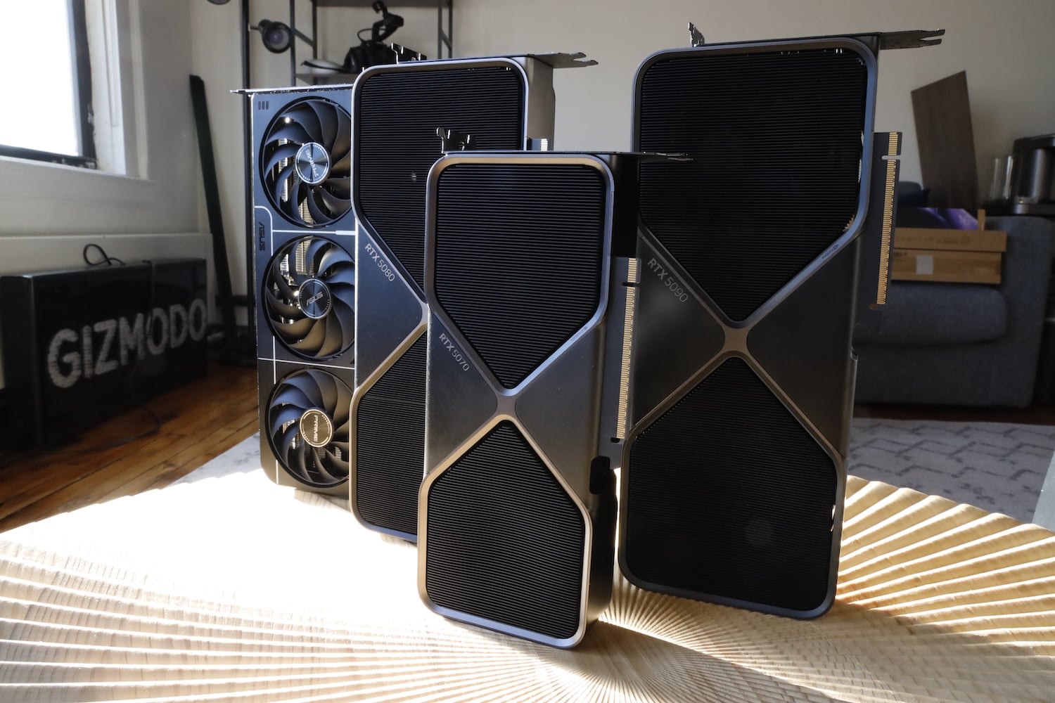 Nvidia Rtx 5070 alongside a RTX 5080, RTX 5090, and RTX 5070 Ti Asus Prime