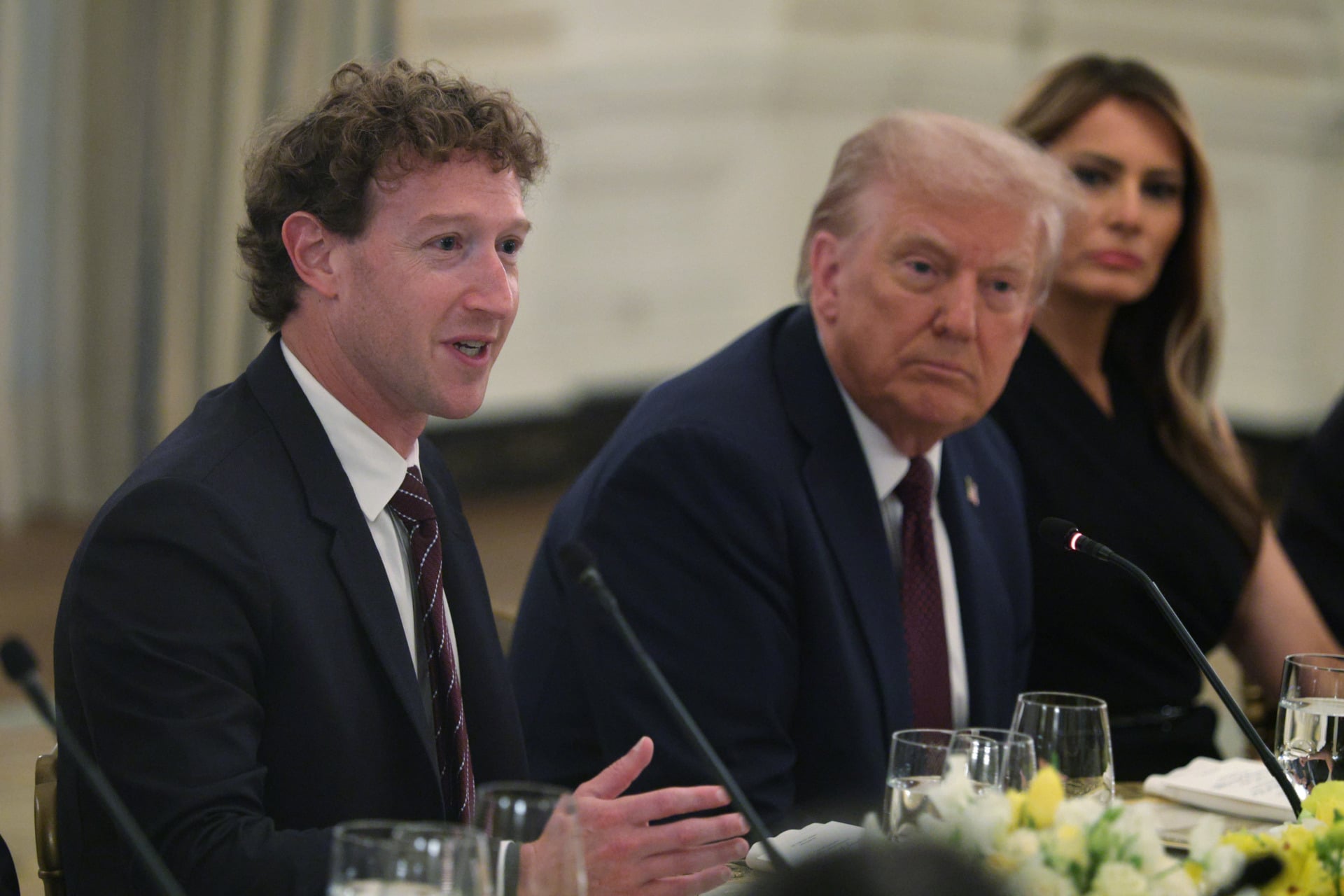 President Trump Holds Dinner For Tech And Business Leaders At The White House