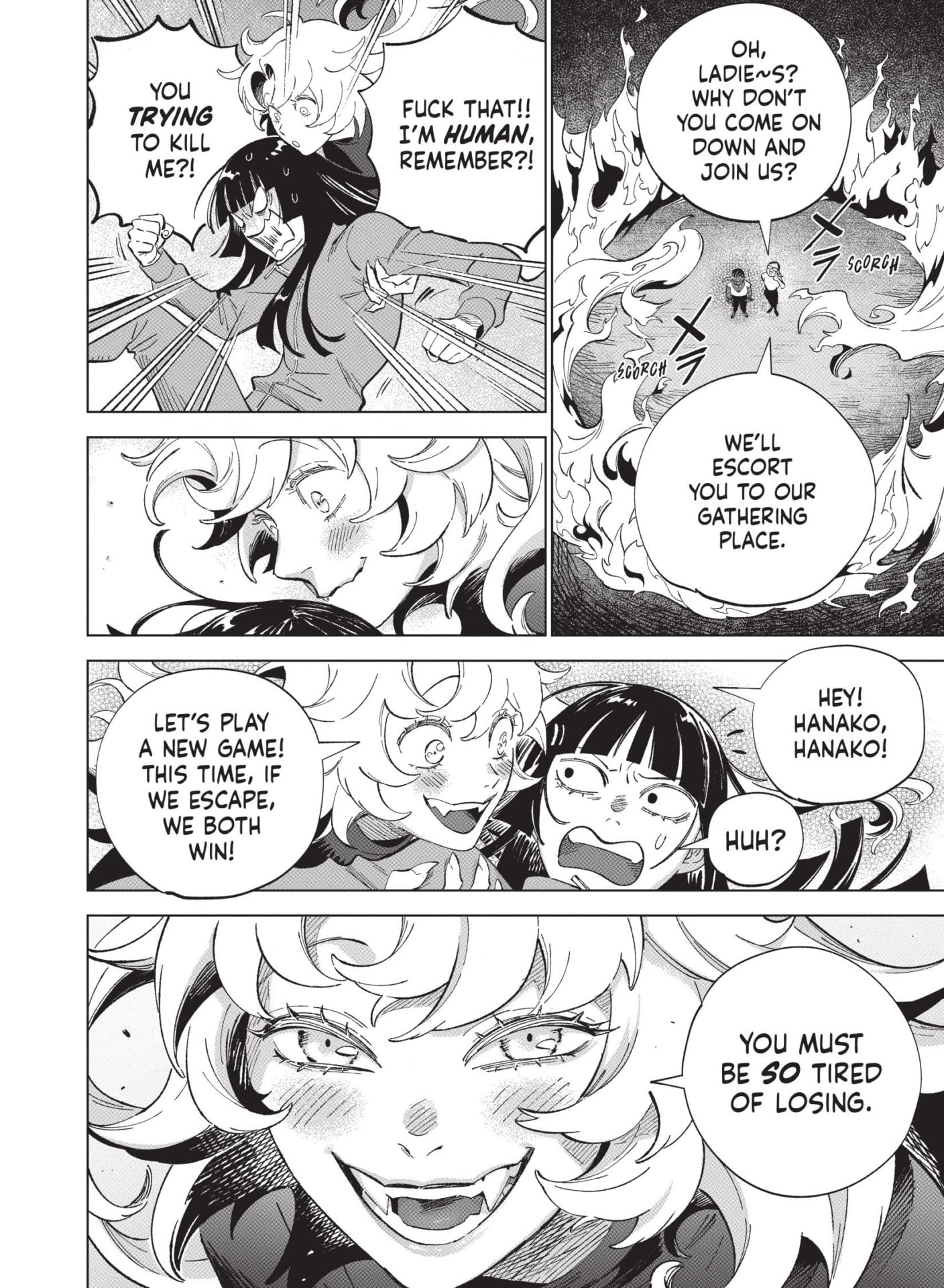 Wicked Spot Sada and Hana blushing at each other.