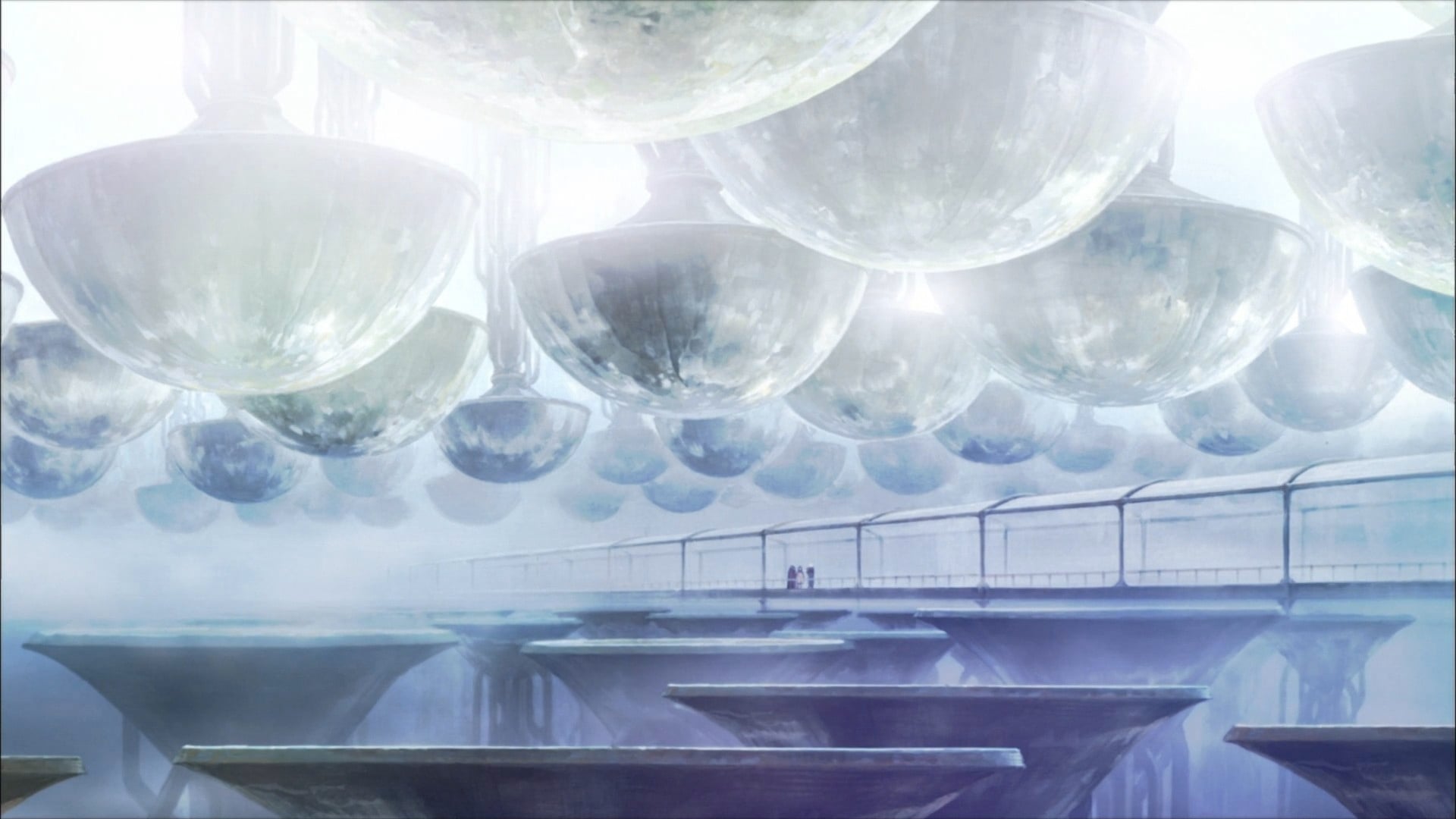 Origin Secrets Of The Past background art of a futuristic hydroplant.