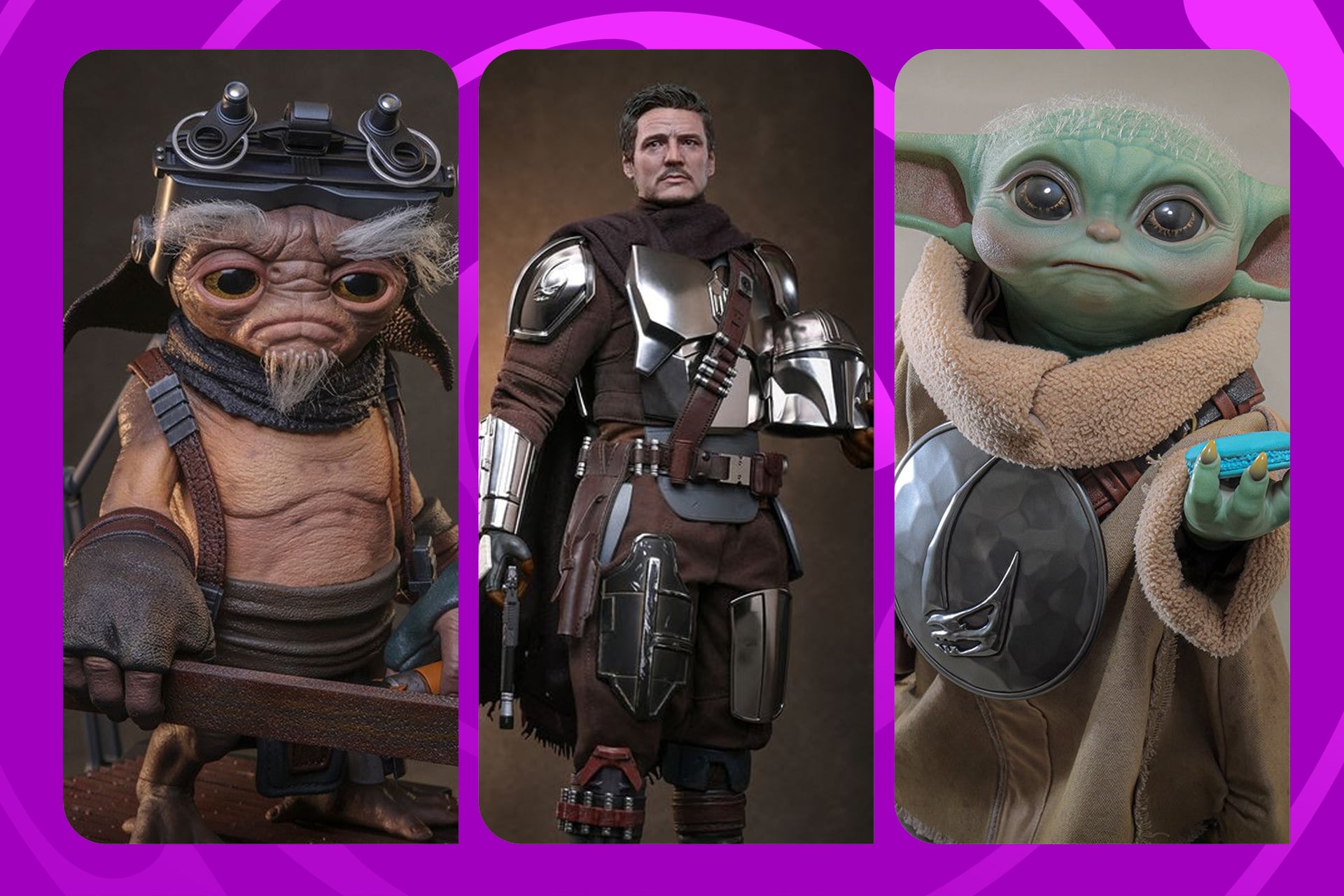 Star Wars The Mandalorian And Grogu Hot Toys Figures