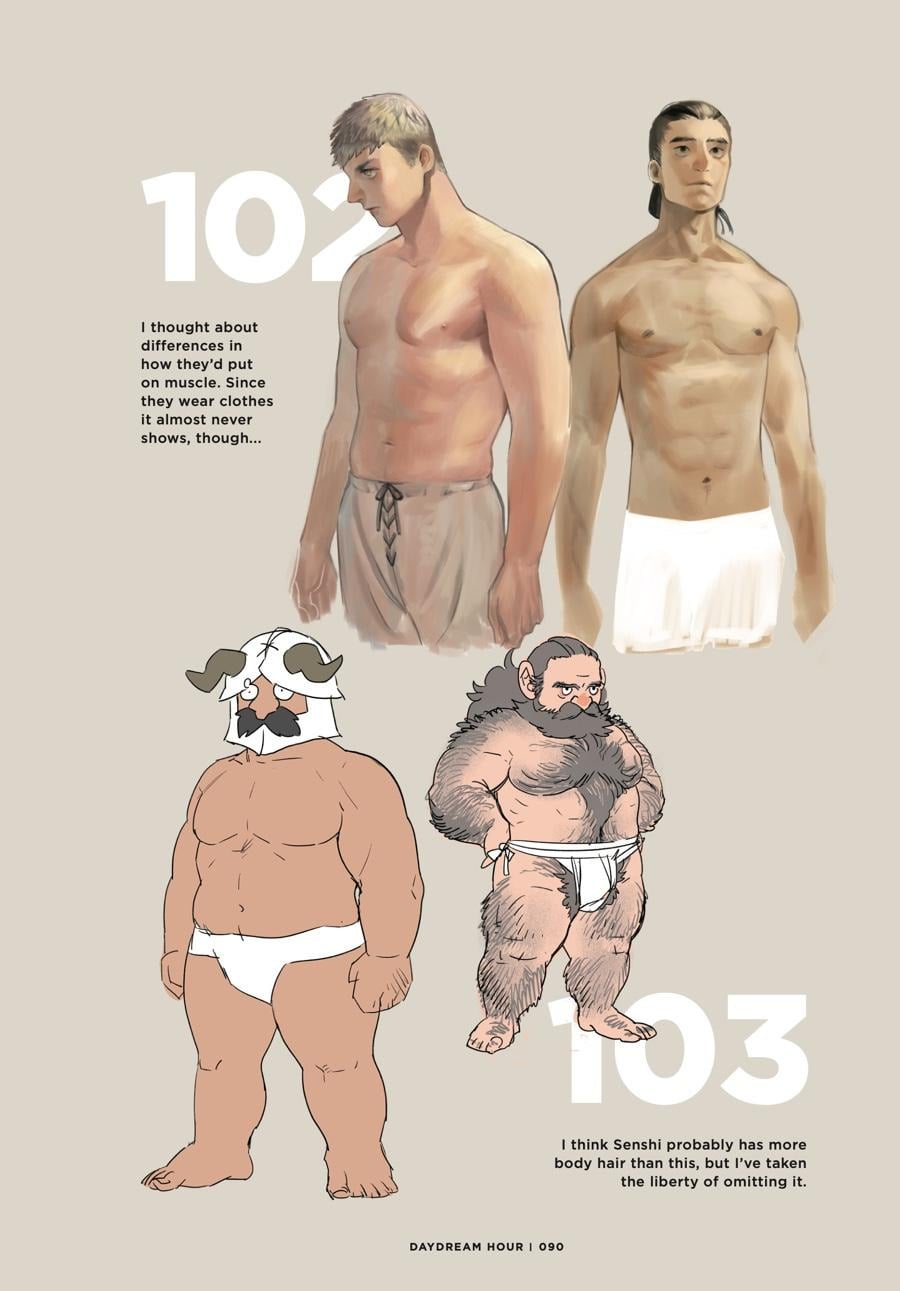 Doodles by Ryoko Kui: Daydream Hour illustration of Senshi and Laios.