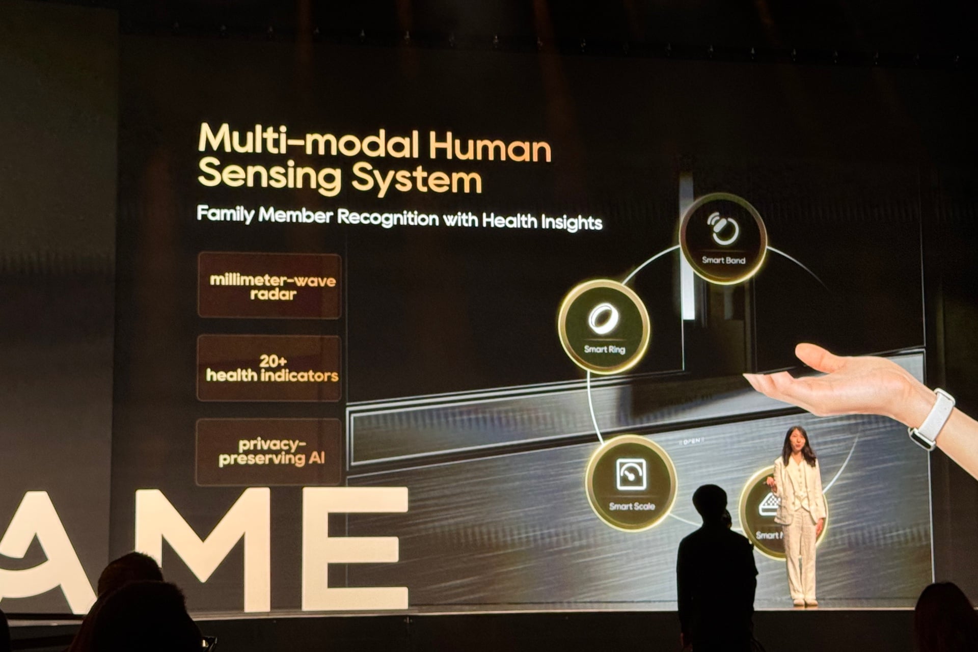Picture of a slide showing details about the N1 Refrigerator's mmWave human-sensing capability.