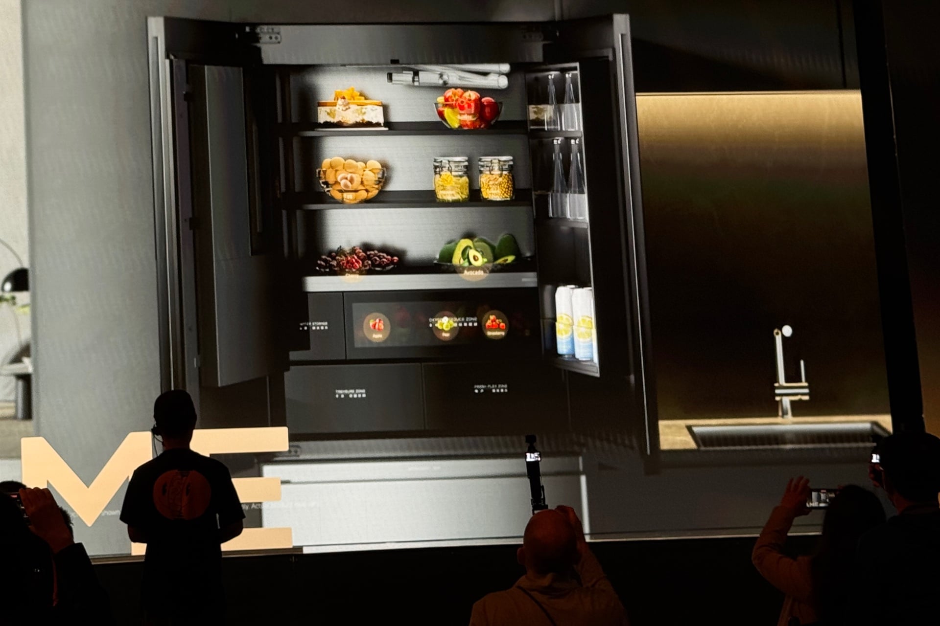 Picture of the N1 Refrigerator with its French doors open