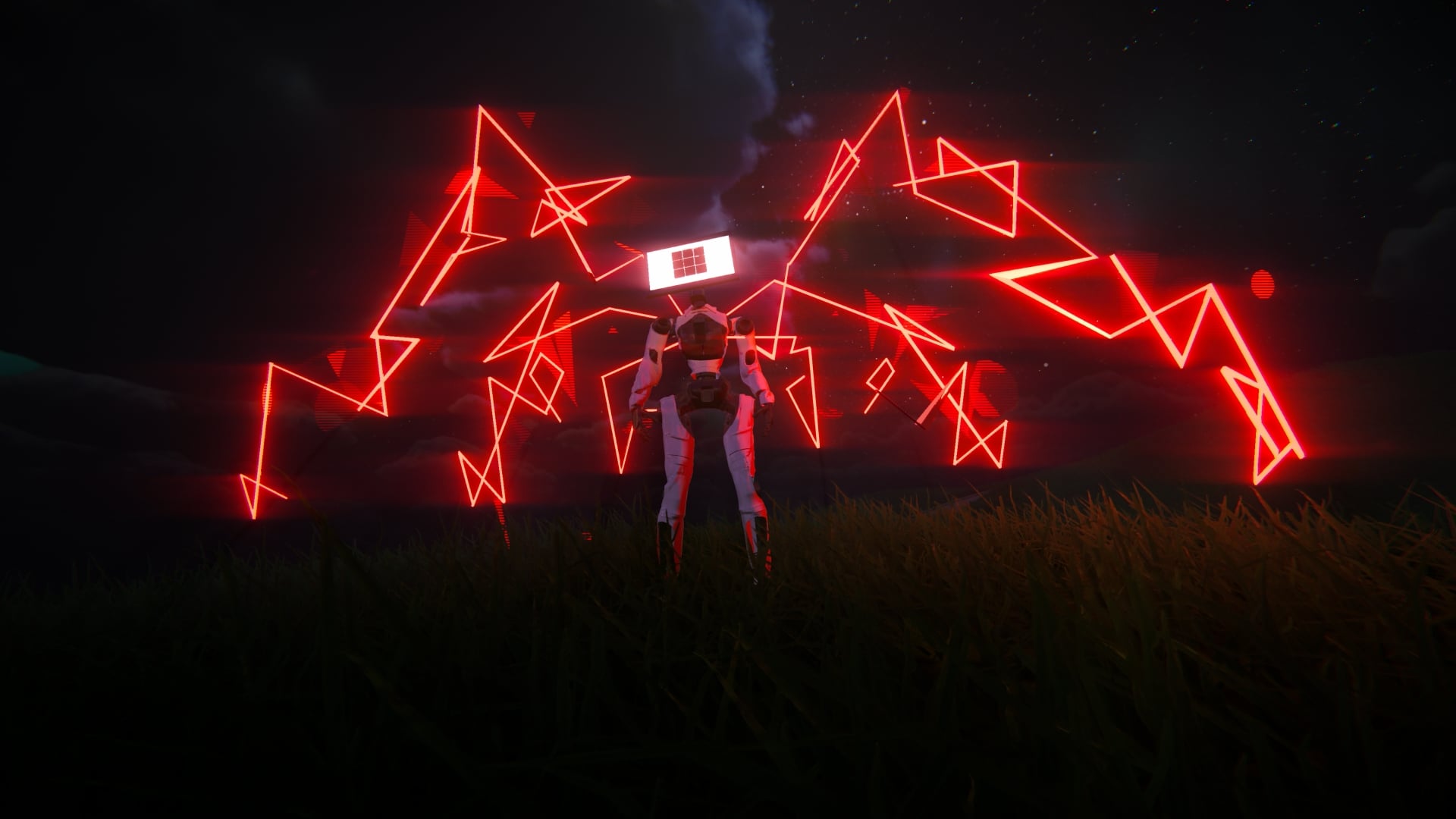 Prove You're Human still of a robot glitching out.