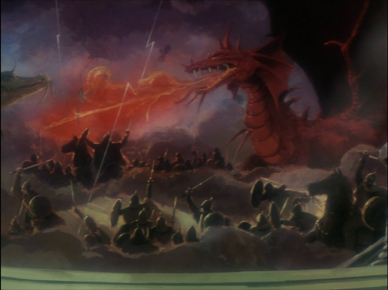 Record Of Lodoss War painting of a dragon.