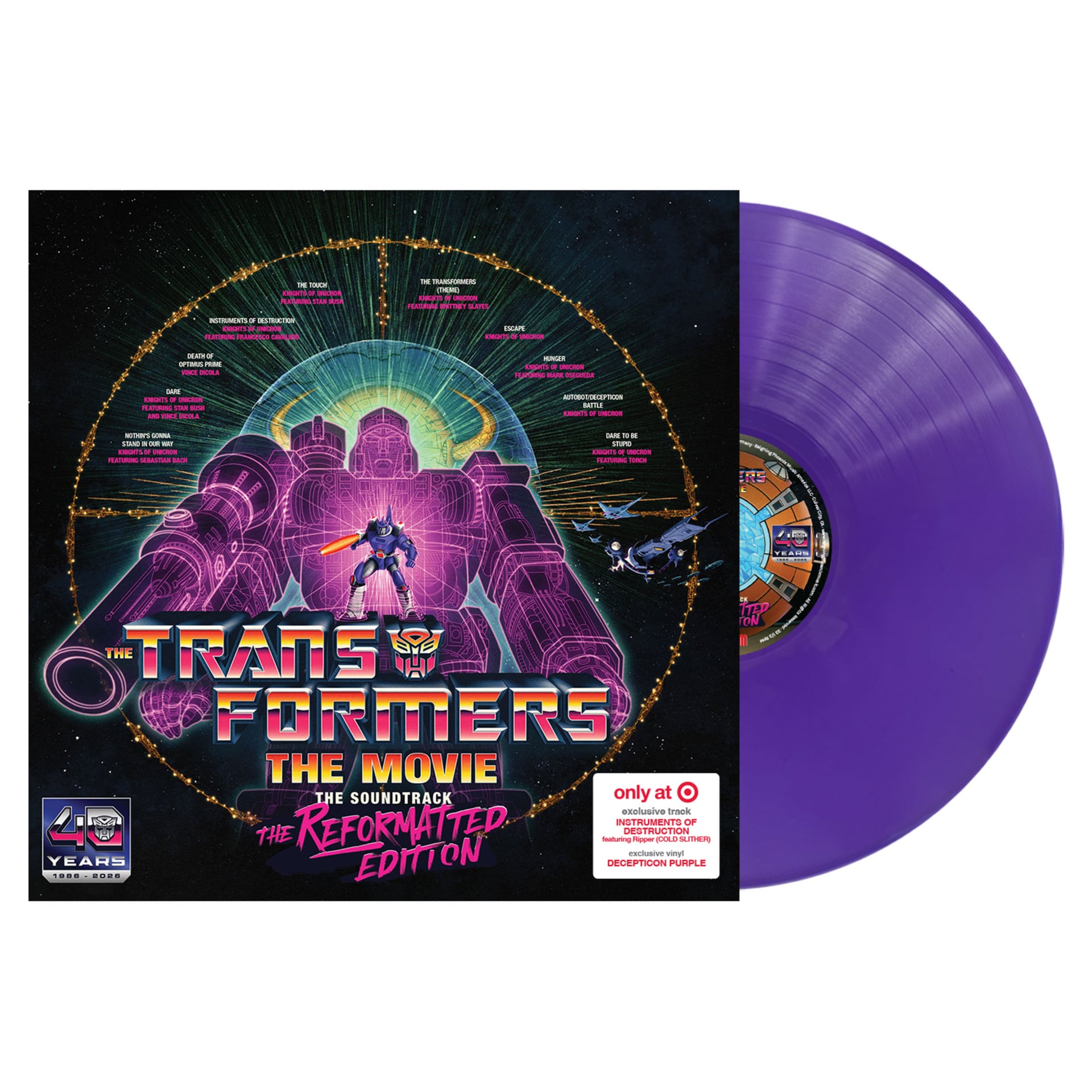 Tf The Movie The Soundtrack The Reformatted Edition Lp Target Exclusive Decepticon Purple