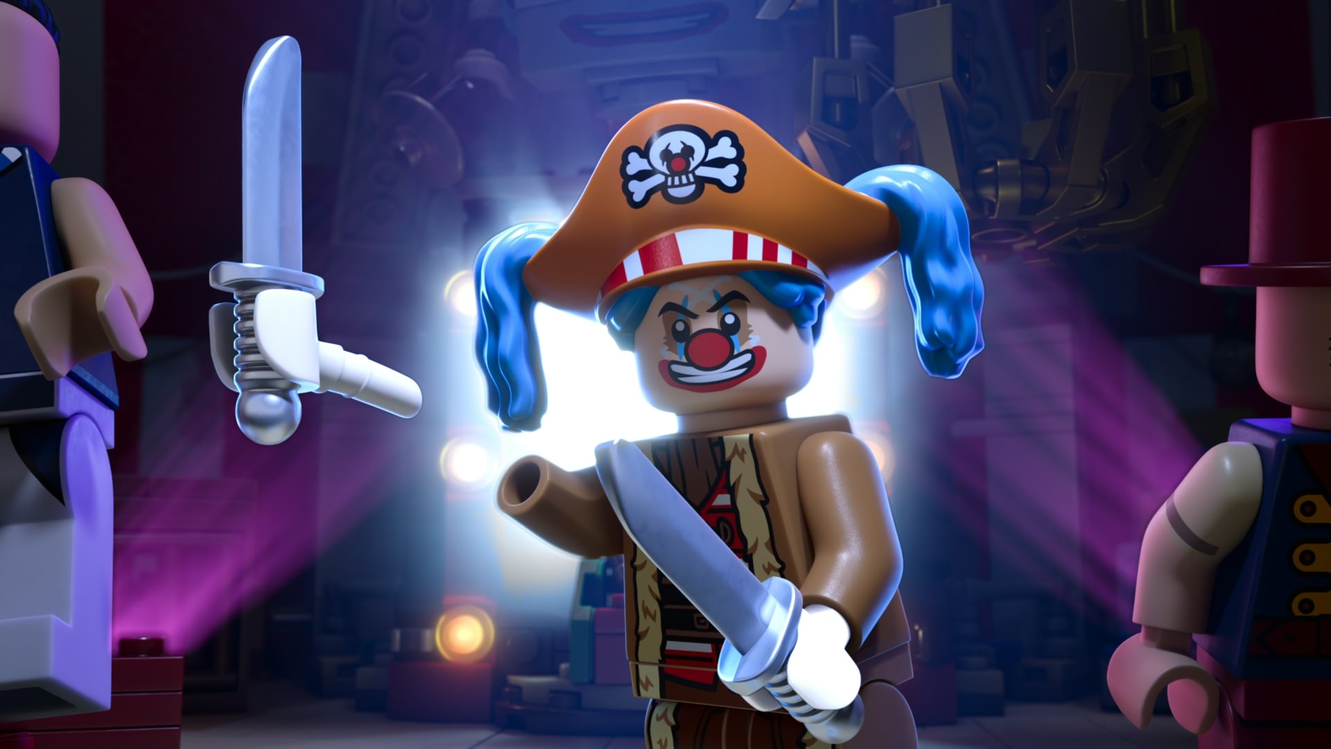 Lego One Piece still of Buggy the Clown.
