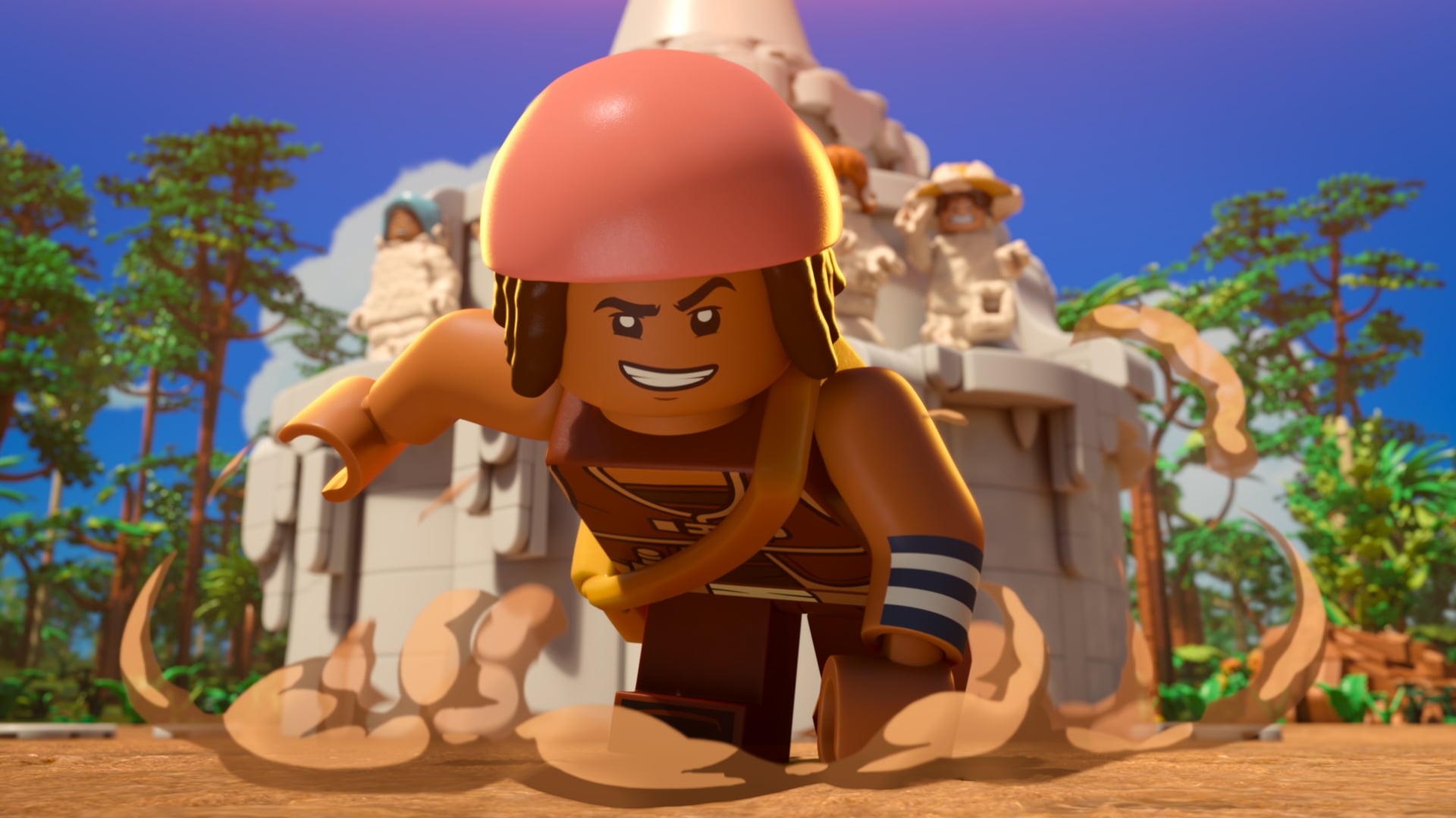 Lego One Piece still of Usopp.