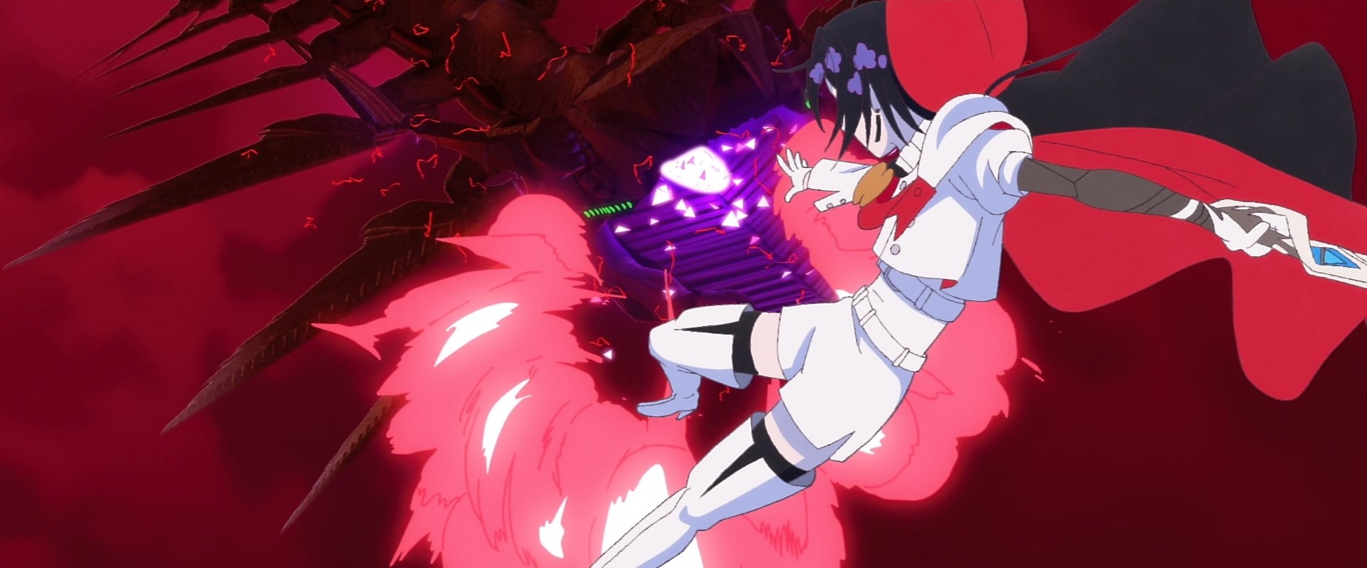 The Ribbon Hero still of Sapphire fighting a Nergal.