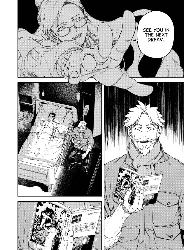 Brain Alive manga page of Daniel talking to his dead wife.