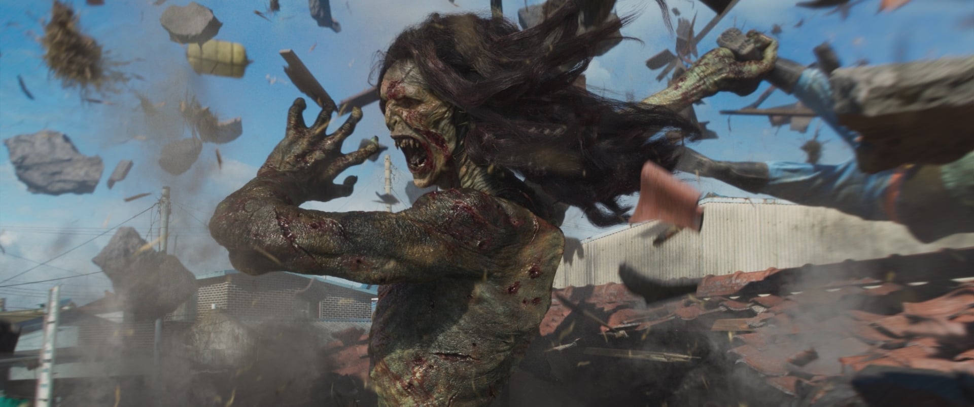 Hope still of an alien destroying a building.